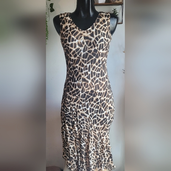 Steilmann Studio Animal Print Sleeveless Dress 8 - Picture 1 of 7